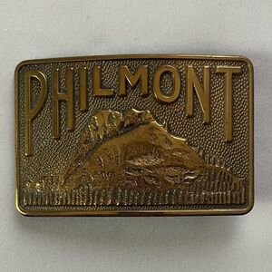 Vintage Philmont Scout Ranch Brass Buckle Cimarron NM Boy Scouts Camp 3”